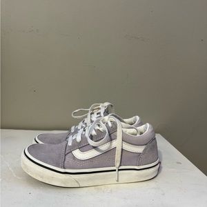 2 pairs of kids shoe, grey vans used and Nike Air Force one used .